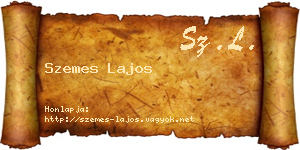 Szemes Lajos névjegykártya